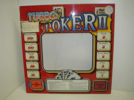 Turbo Poker II Monitor Plexi (Item #8) $34.99